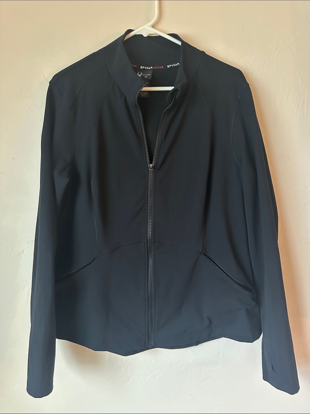 Spyder Women's Black Stretch Zip Bomber Jacket